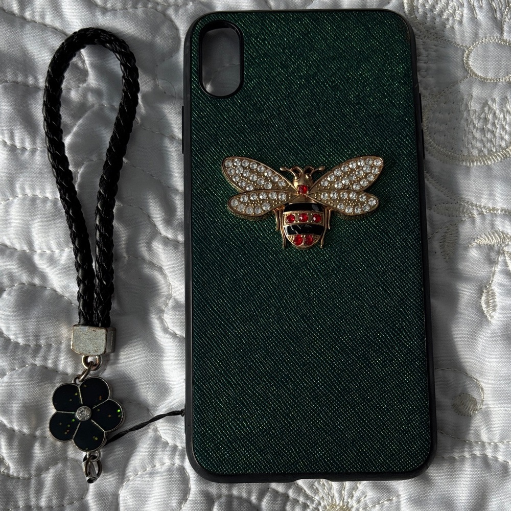Green Bee Design iPhone XS Max  Case with Strap